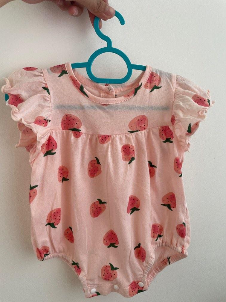 Baby girl strawberry romper online