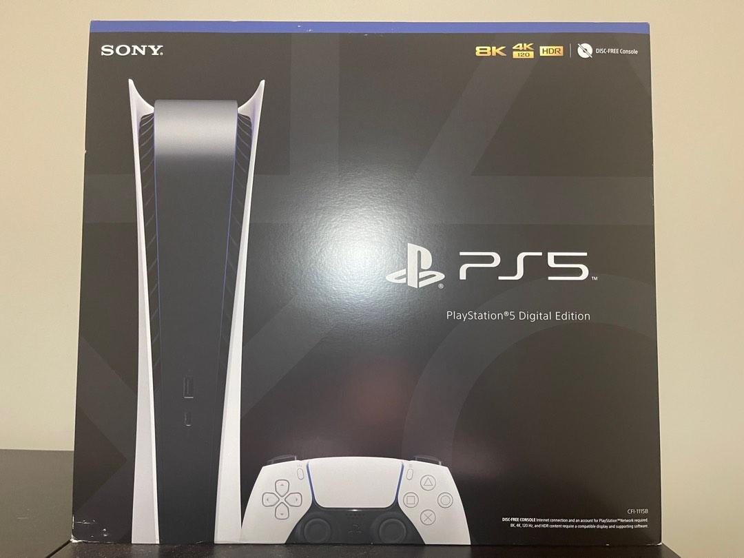 全新未開封Sony PS5 數位版（美版）, 電子遊戲, 電子遊戲機