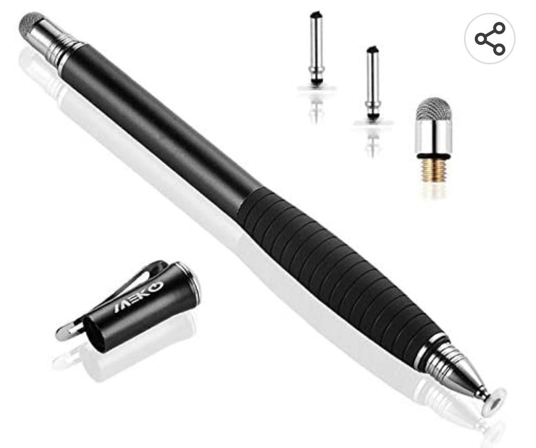 Penna Touch MEKO 2-in-1 Universale Per Smartphone E Tablet - Punta Precisione E Disco