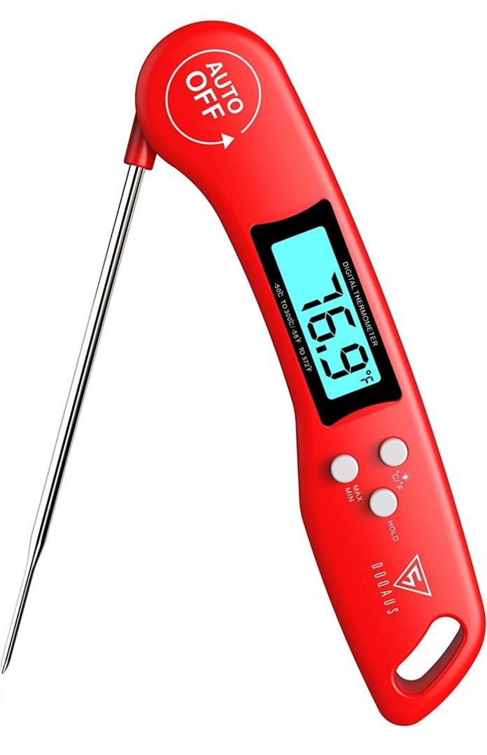 Meat Thermometer, Instant Read Cooking Thermometer, Digital Food Thermometer,  Backlight Lcd Screen Foldable Long Probe Auto On/off, Perfect For Kit
