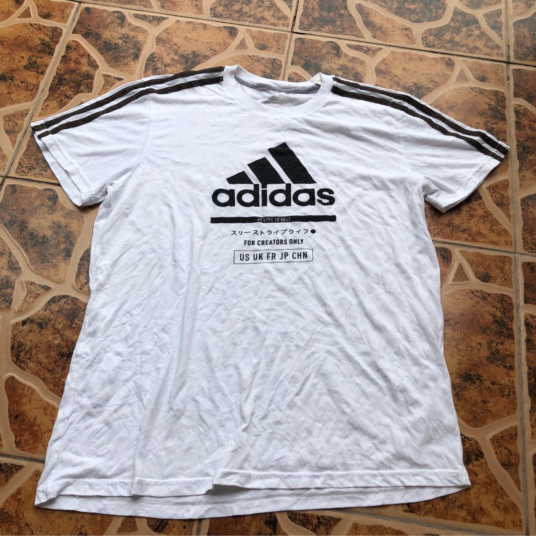 Adidas For Creators Only Stripe Shirt, Men's Fashion, Tops & Sets ...