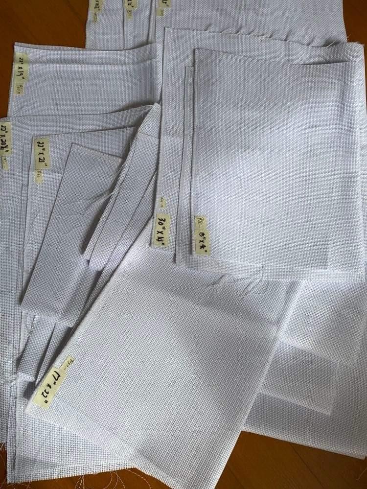 Aida Cloth 11 counts Retaso (Hard), 22"x15", Hobbies & Toys, Stationary & Craft, Craft Supplies