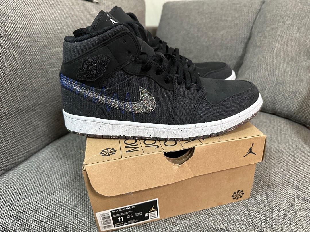 Air jordan 1 mid se black glitter 2025