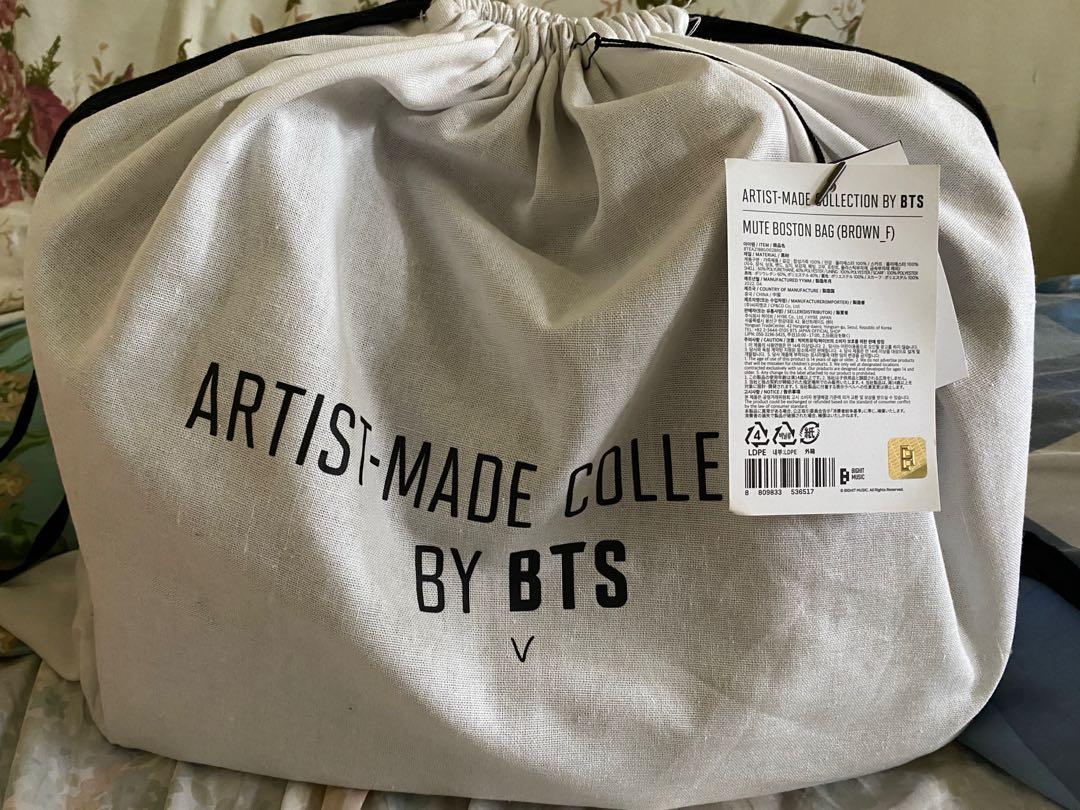 BTS Artist Made Collection Official Mute Boston Bag V Taehyung w/Scarf  Japan New