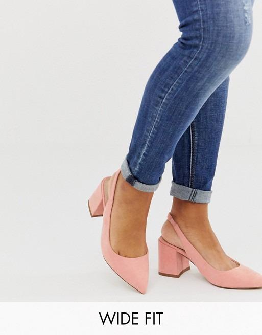 Peach block heel new arrivals shoes