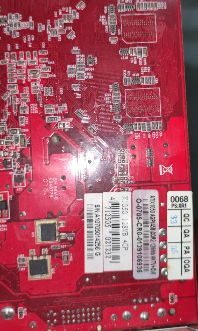 ATI Radeon X1050 AGP card Computers Tech Parts Accessories