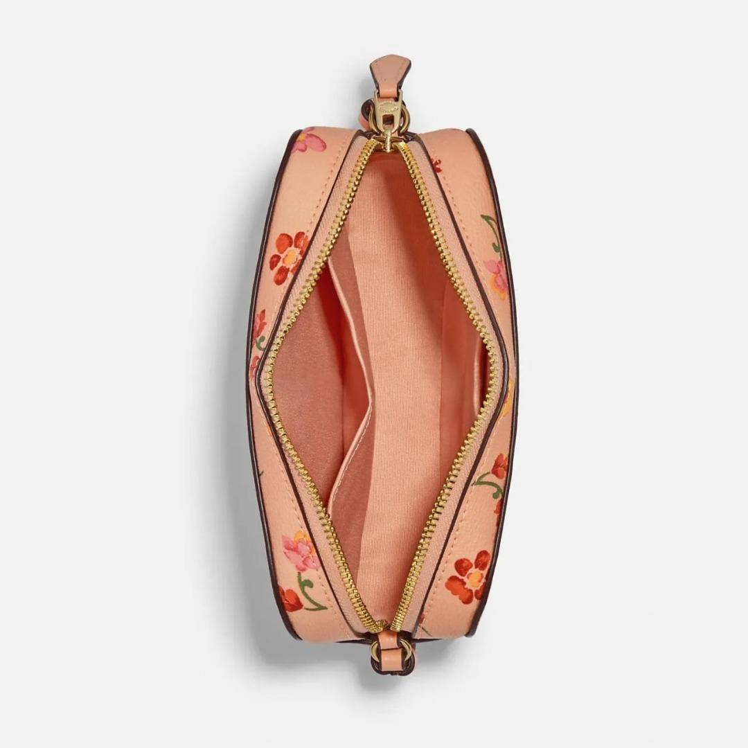 Authentic Coach Mini Camera Bag With Mystical Floral Print Faded Blush Multi, Luxury, Bags