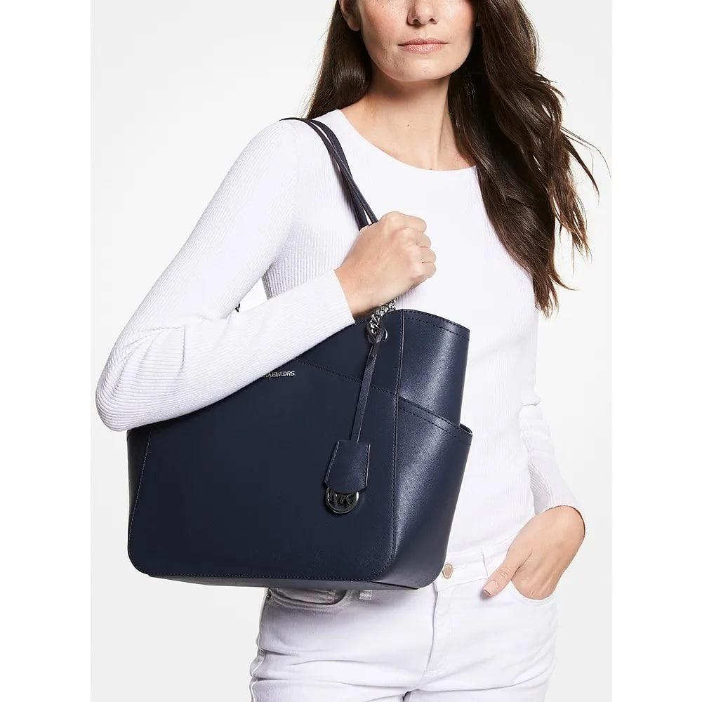 Michael kors jet set chain shoulder store to genuine leather