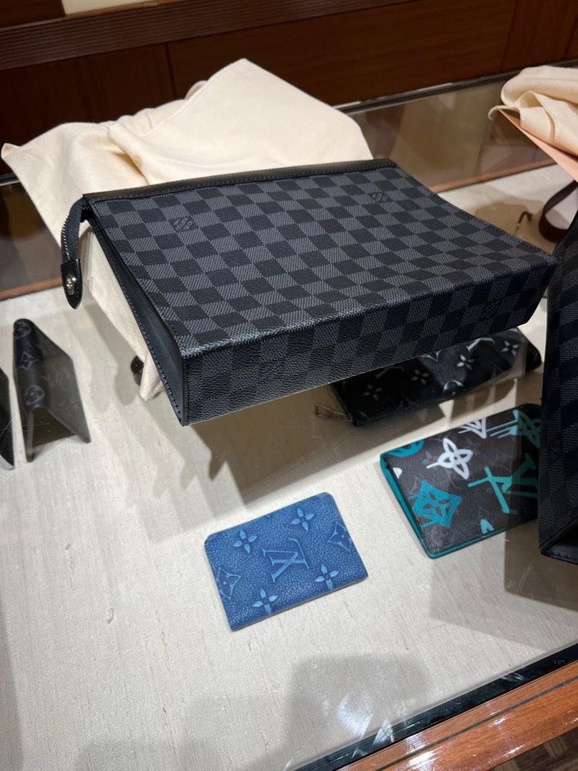 Auth Brand NEW Louis Vuitton Pochette Voyage MM Damier Graphite Pixel Canvas  Bag