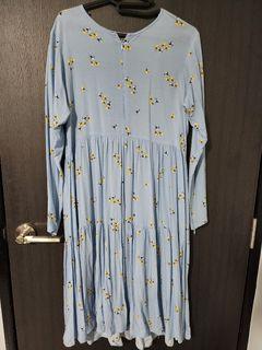 2-tiered Baby Blue Floral Tunic
