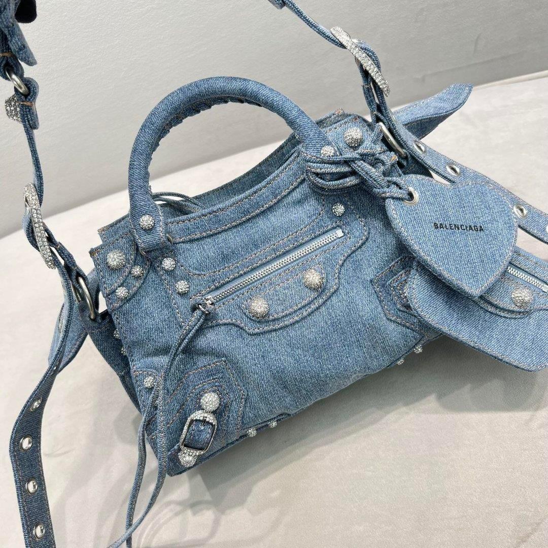 Balenciaga denim bag price best sale