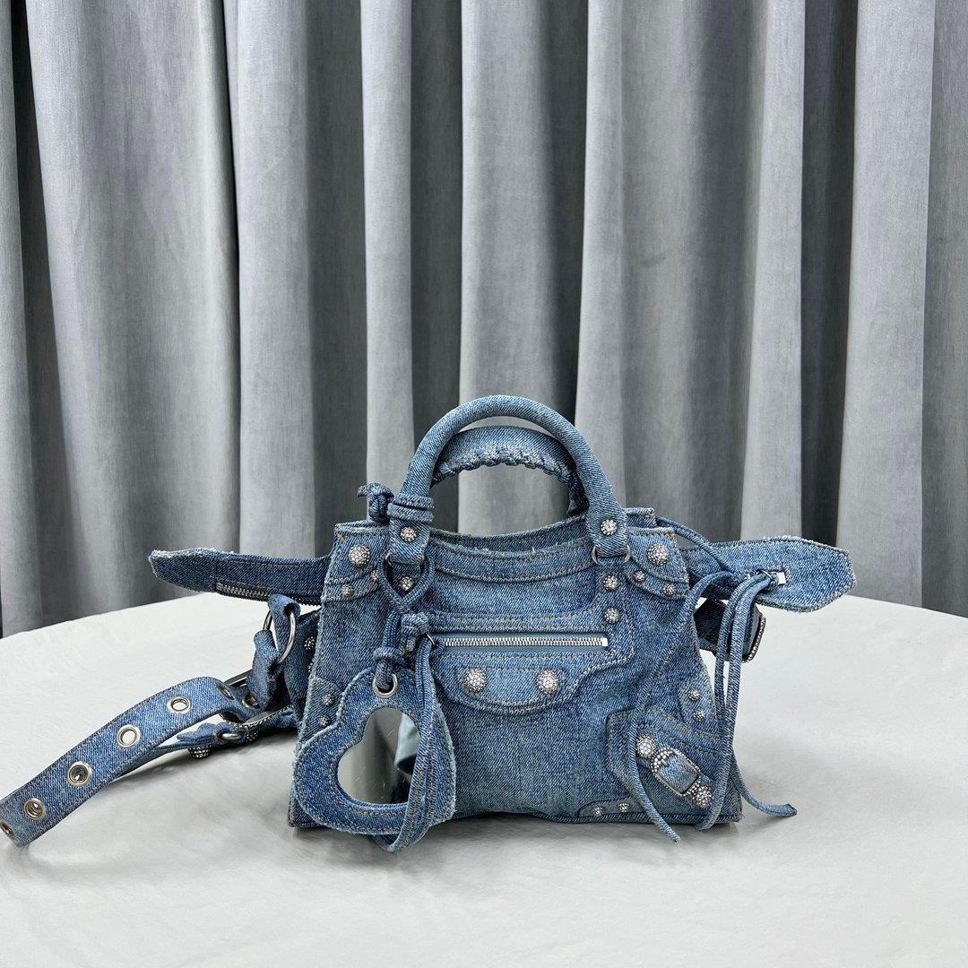 Balenciaga denim bag best sale price
