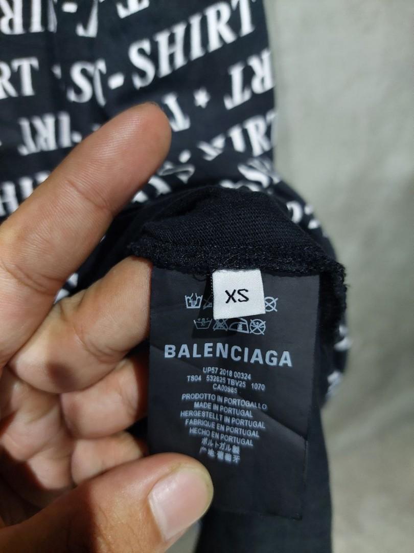 Balenciaga Allover Logo Lines Tshirt Mens Fashion Tops  Sets Tshirts   Polo Shirts on Carousell