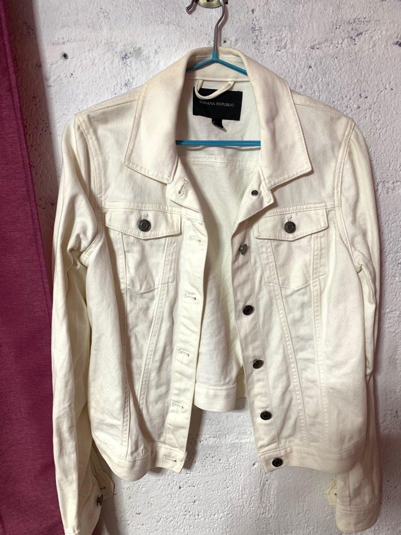 Banana republic discount white jean jacket