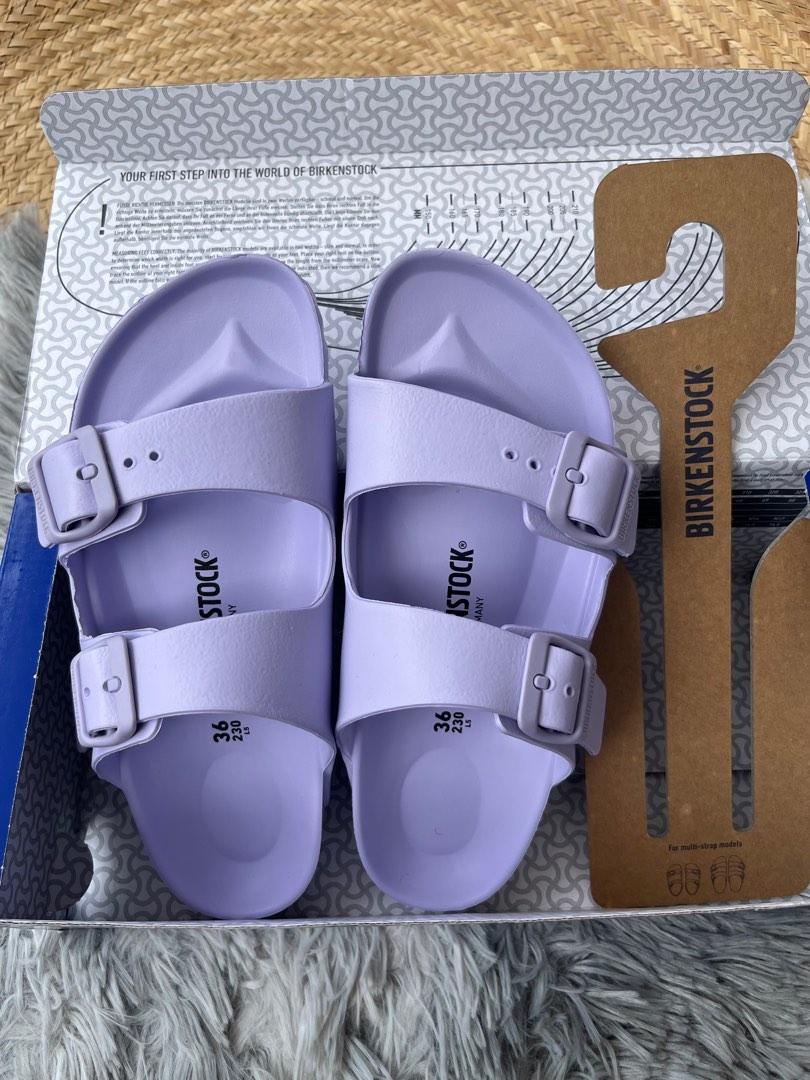 birkenstock arizona eva purple fog