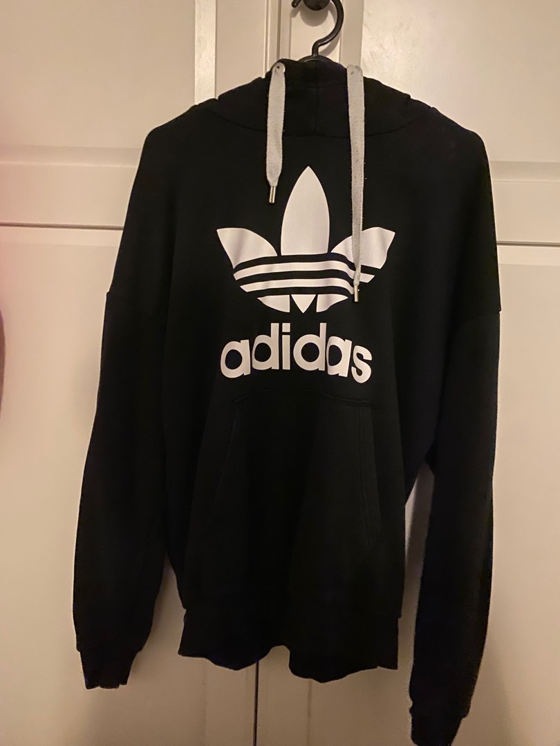 Black Adidas Hoodie, Women's Fashion, Tops, Longsleeves on Carousell