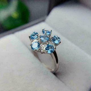 Blue tupaz engagement ring.pre order