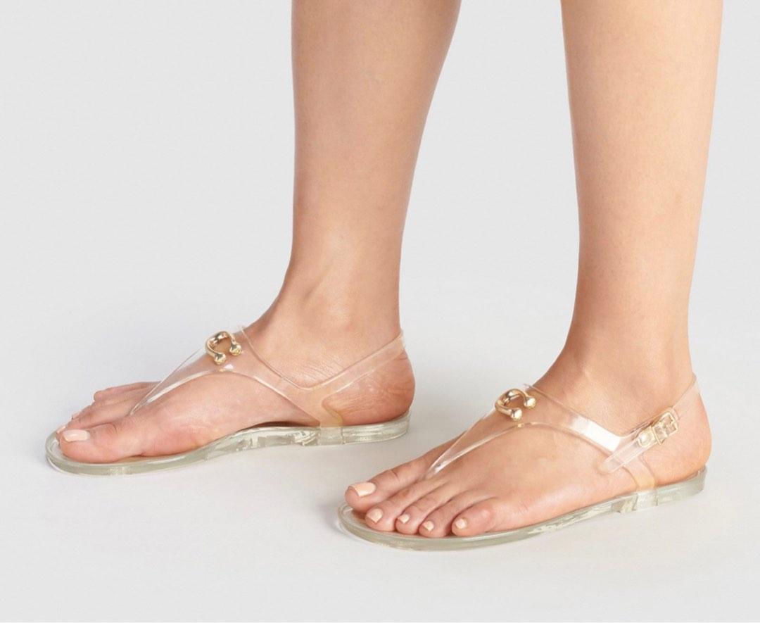 Coach jelly sandals with bow Clearance