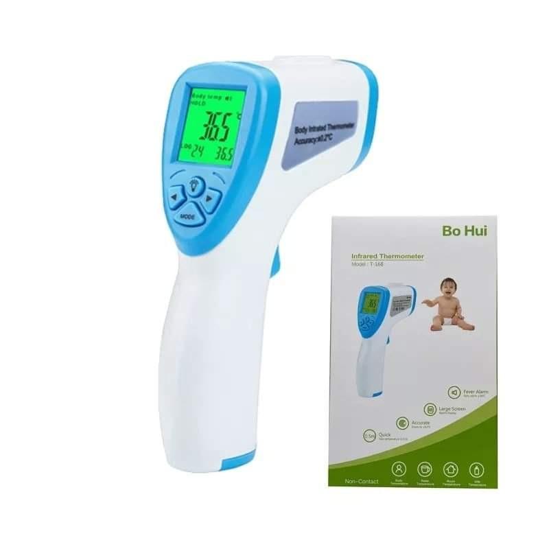 Bo Hui ForeHead Thermometer (Category: Thermometers) located in Manila. Submitted by larascollection0920 (Listing ID 1193580200, Image 3). Description: Bo Hui T-168 Non-Contact Infrared Forehead Body Thermometer Thermal Scanner Main Features - Suitable for both infants and adults. - Can measure the temperature of body surface accurately. - Fast and accurate measurement to obtain correct result instantly. - LCD screen display with backlight, it is