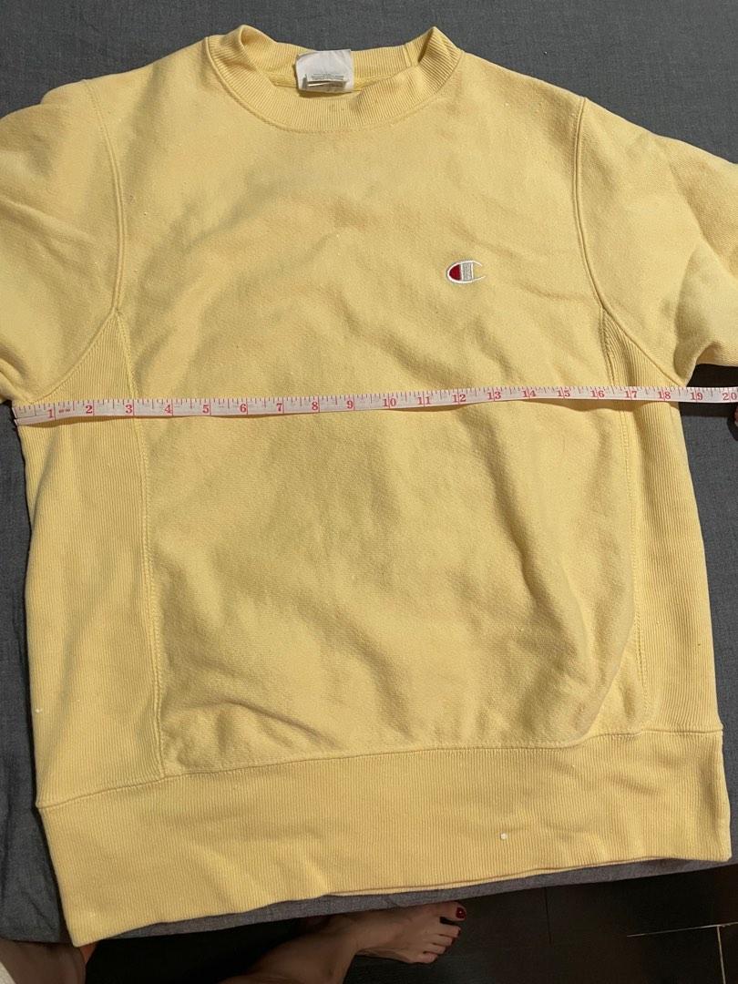 Champion pastel yellow sweatshirt Women s Fashion Tops