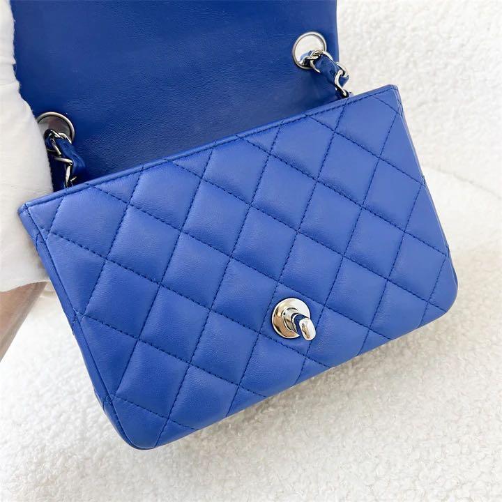✖️SOLD✖️ Chanel Classic Square Mini Flap in Royal Blue Lambskin SHW