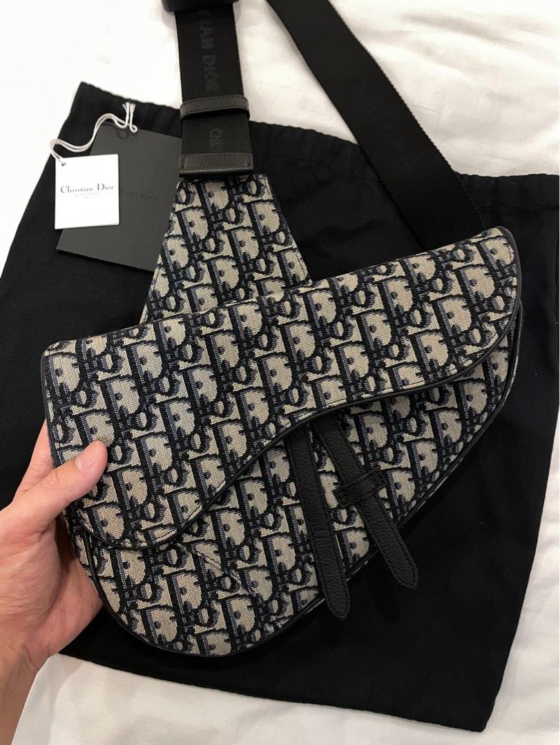 Dior Mini Saddle Bag Black in Calfskin Leather with Silvertone  US