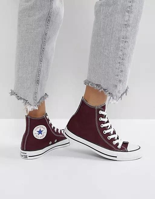 Converse All Star High Tops Sneakers in Maroon Red