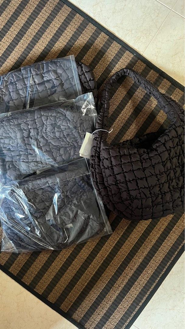 COS Quilted Oversized Shoulder Bag Dark Brown Jennie Black Pink Puffer