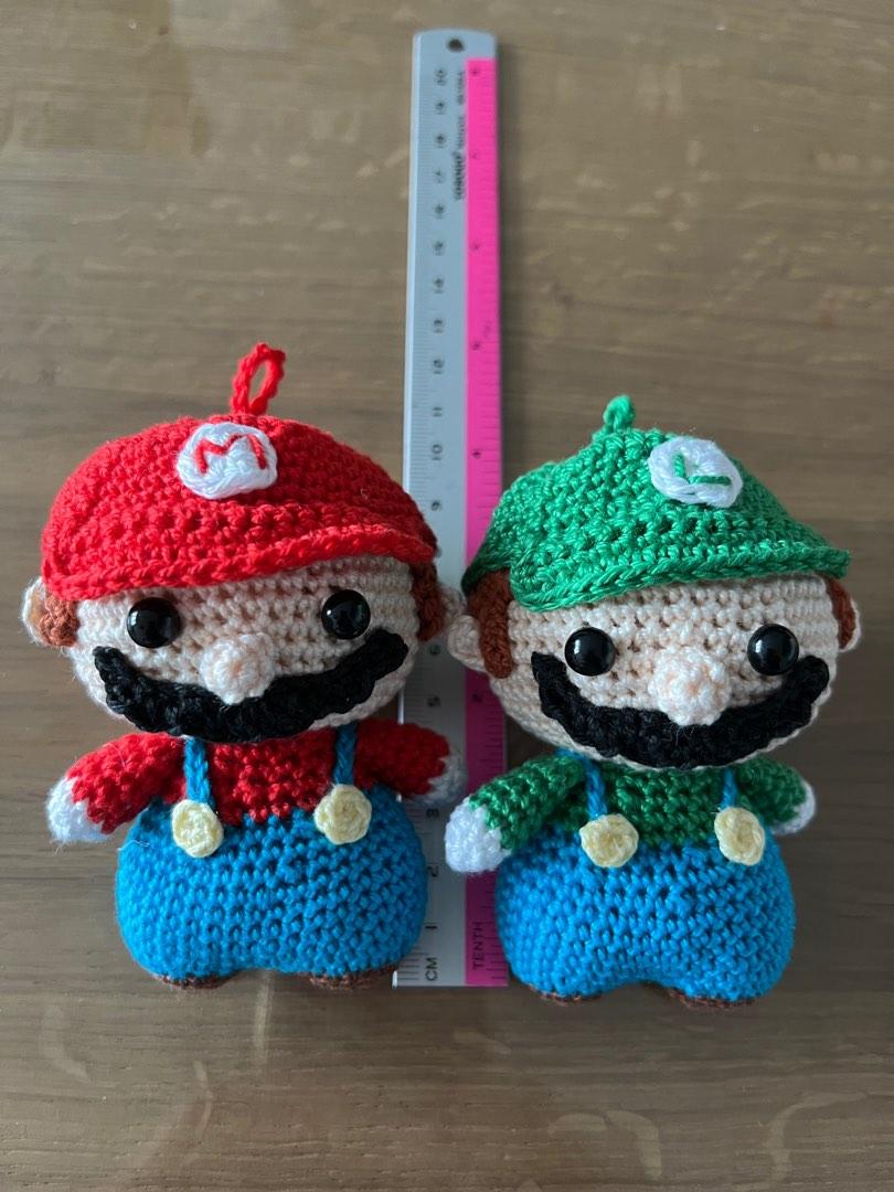 Crochet Knit Mario / Luigi Keychain Lanyard, Hobbies & Toys, Stationery ...