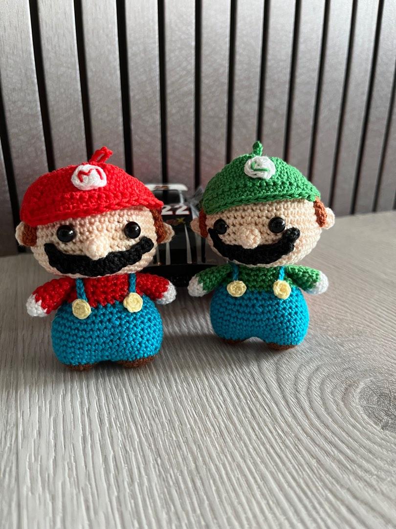 Crochet Knit Mario / Luigi Keychain Lanyard, Hobbies & Toys, Stationery ...