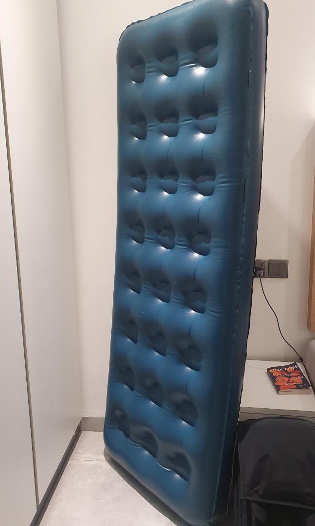 Decathlon Quechua Airbed Foot Pump Inflatable Camping Air Mattress Foot Air Pump ONLY USED ONCE Sports Equipment Hiking Camping on Carousell