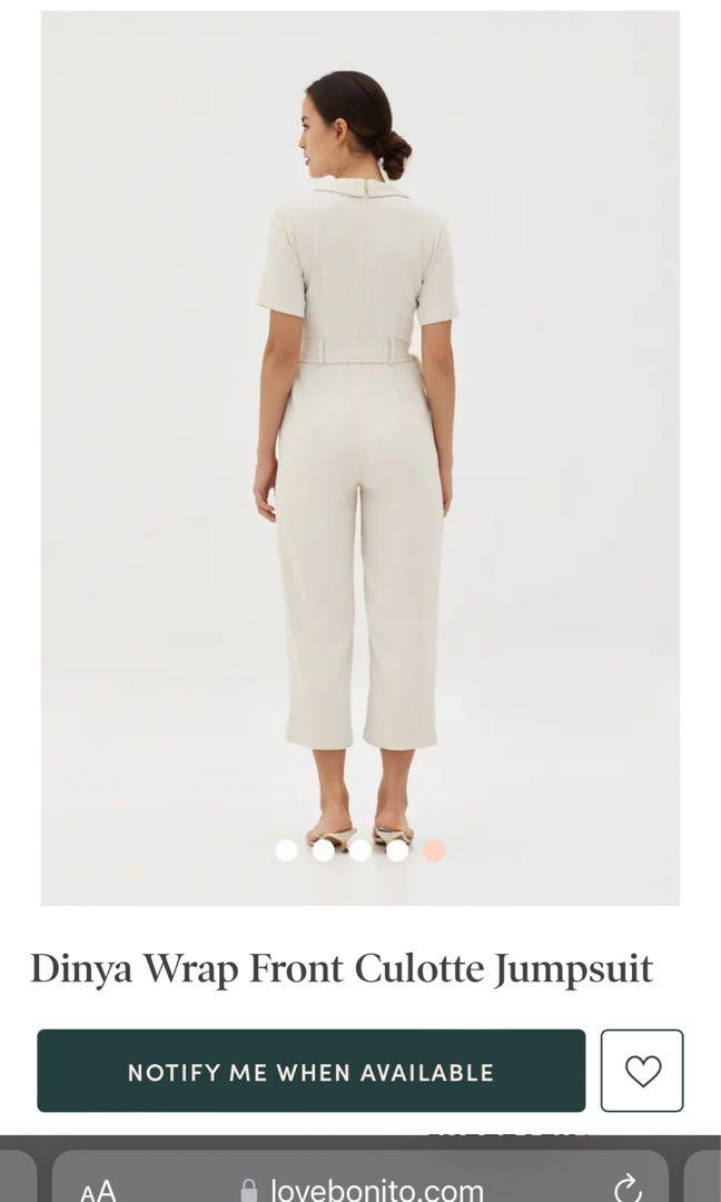 Wrap front clearance culotte jumpsuit