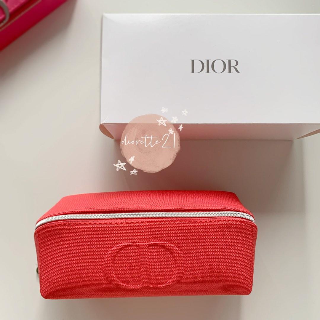Dior makeup bag red store