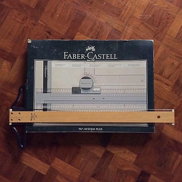 Faber Castell TK System plus A3 Drawing Board with Drafting Head (Drawing board TK-PLUS A3+D-HEAD) (Category: Craft Supplies & Tools) located in San Mateo. Submitted by Babyfume (Listing ID 1193532857, Image 1). Description: Drawing board TK-PLUS A3+D-HEAD AUTHENTIC FABER CASTELL BOUGHT IN THE MIDDLE EAST STILL IN BOX COMPLETE ITEMS AND RULERS NO DAMAGE Drawing board TK-PLUS A3+D-HEAD Faber-Castell drawing boards are available in various designs 