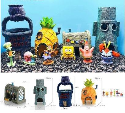 Spongebob pineapple sales house aquarium ornament