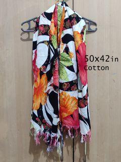 Floral cotton shawl/scarf