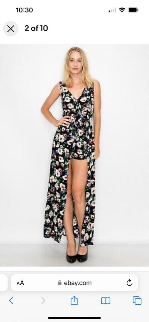 Shorts with maxi hotsell skirt overlay
