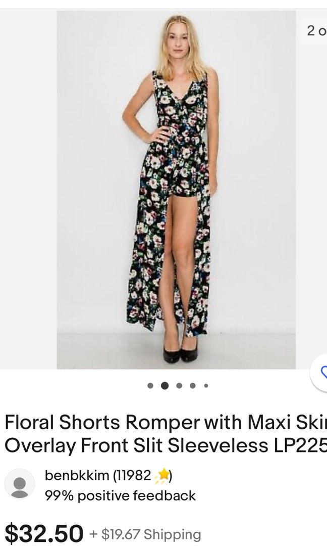 Maxi skirt overlay shorts store
