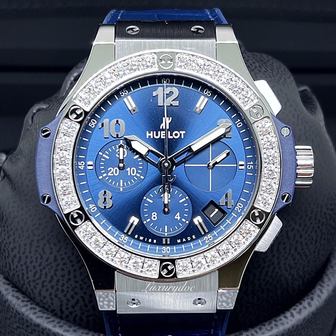 Big Bang Steel Blue Diamonds 41 mm