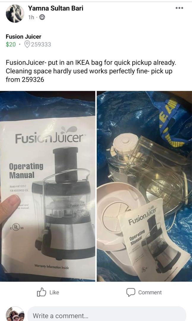 Fusion Juicer, TV & Home Appliances, Kitchen Appliances, Juicers