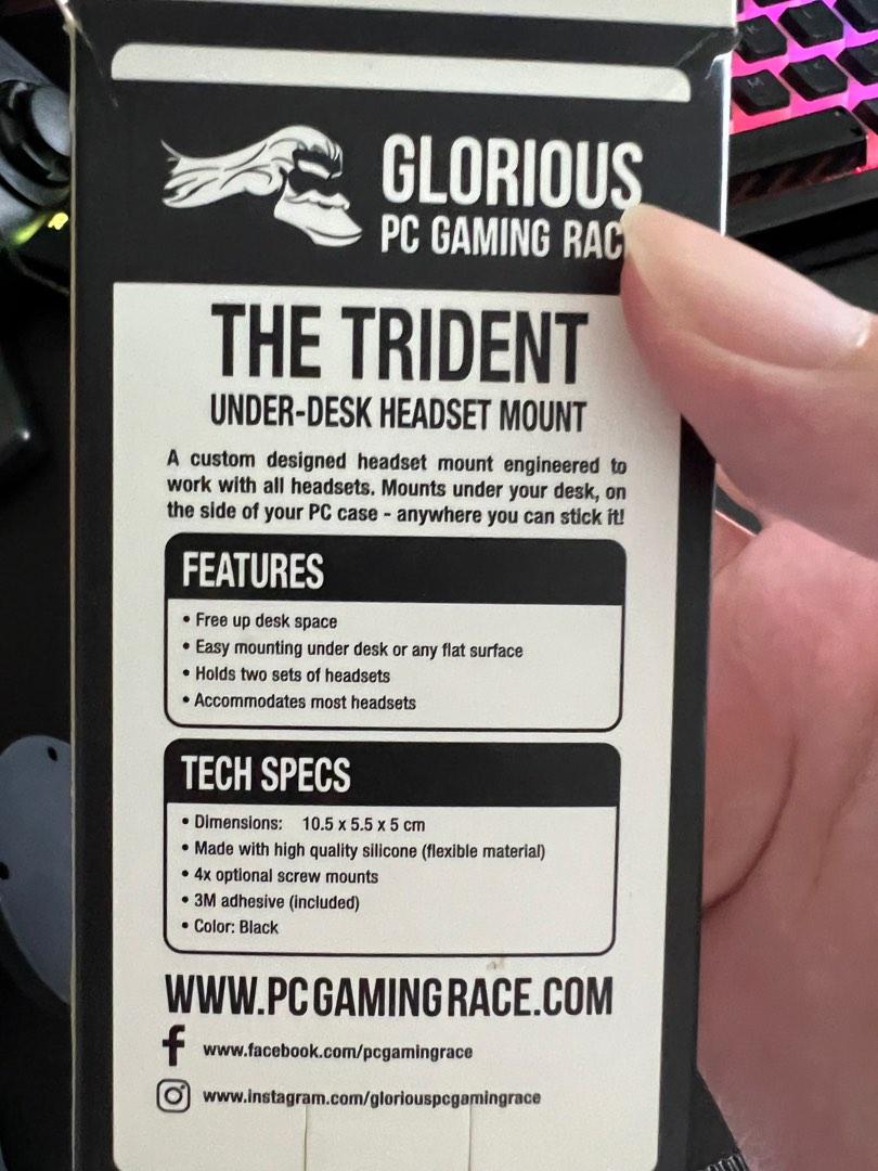 Glorious Trident Under desk headset mount Audio Portable Audio
