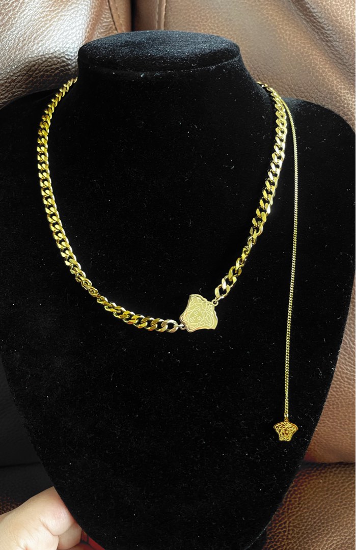 Golden VC Necklace, Women's Fashion, Jewelry & Organisers, Necklaces on ...