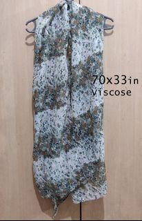 Green viscose shawl/scarf