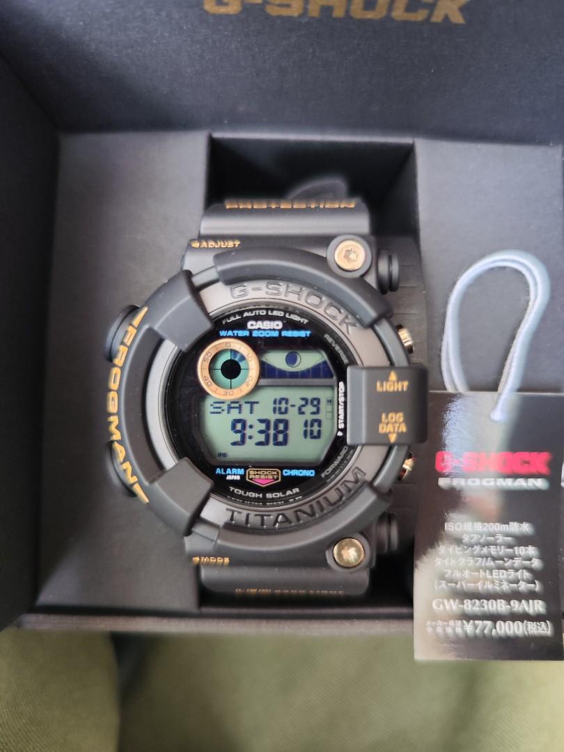 日版G-SHOCK FROGMAN 30th Anniversary GW-8230B-9AJR, 男裝, 手錶及