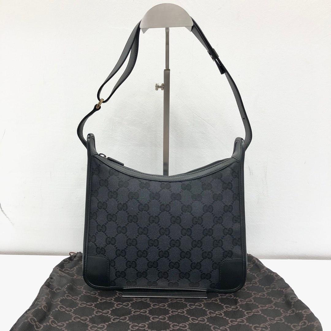 GUCCI CANVAS GG001.4206 BLACK SHOULDER BAG 227029856 Women s