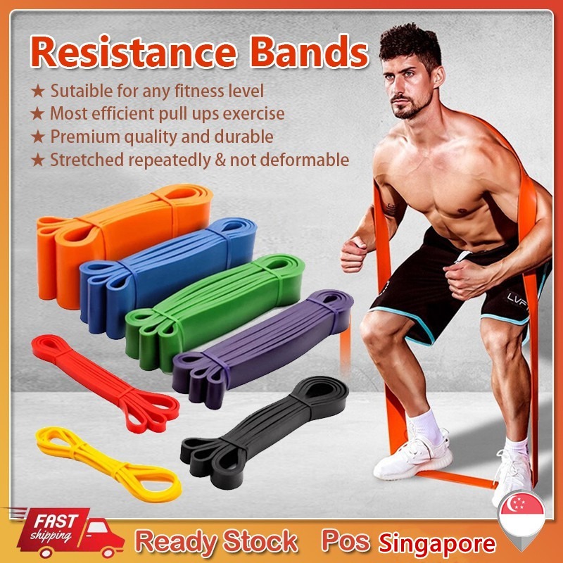 🇸🇬 [Ready Stock] 5pcs yoga/pilates elastic resistance loop band set,  Sports Equipment, Exercise & Fitness, Toning & Stretching Accessories on  Carousell