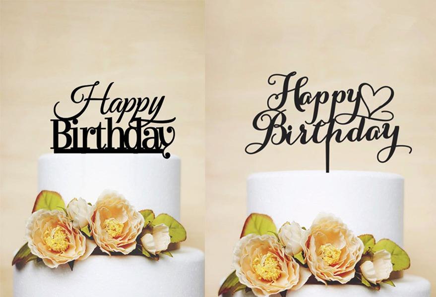 1 Cake topper en acrylique - Happy Birthday