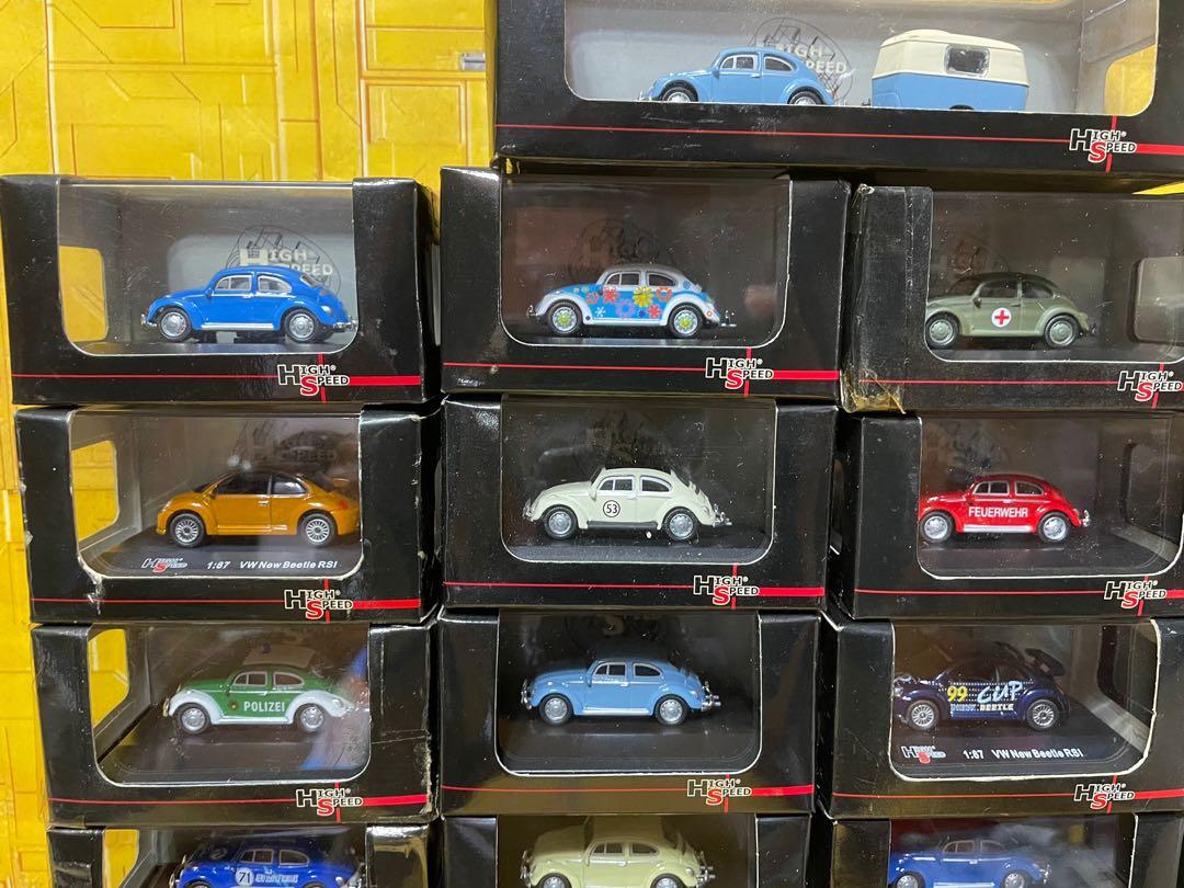 High Speed Diecast Cars 1 87 Set of 29 VW Beetle All Different