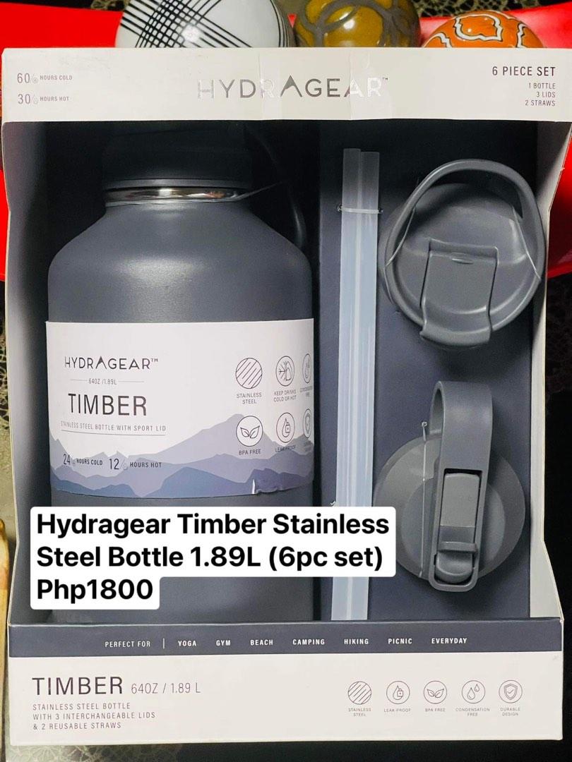Hydragear Timber Stainless Steel Bottle 1.89L (6pc set) Brand new
