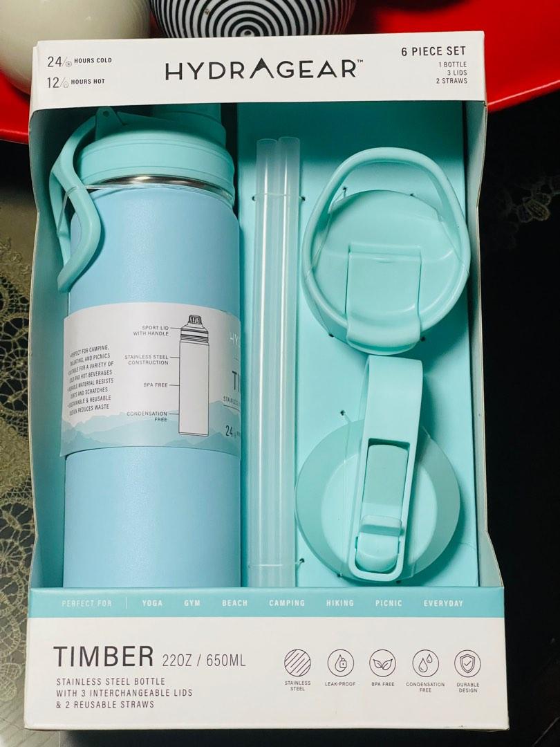 Hydragear Timber Stainless Steel Bottle 650ml (6pc set) Brand new